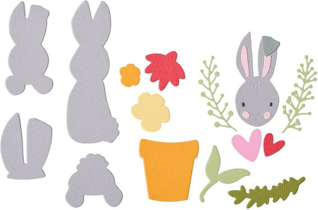 Sizzix Thinlits Die Set Bunny Bits & Blooms #2 mit 15 Teilen von Catherine Pooler - Bild 1