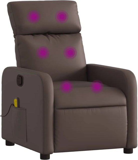 vidaXL Massagesessel Modell 13 in Braun aus Kunstleder mit Relaxfunktion und Armlehnen - Bild 1