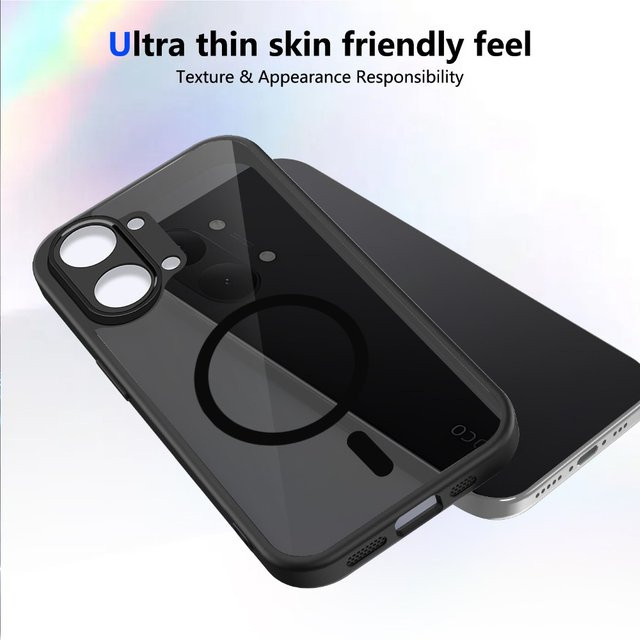 Stoßfeste magnetische Handyhülle für Xiaomi Redmi Turbo 5 Max und Redmi Note 15 Pro Plus Pro+ in Matt Schwarz mit Unterstützung für kabelloses Laden - Bild 1