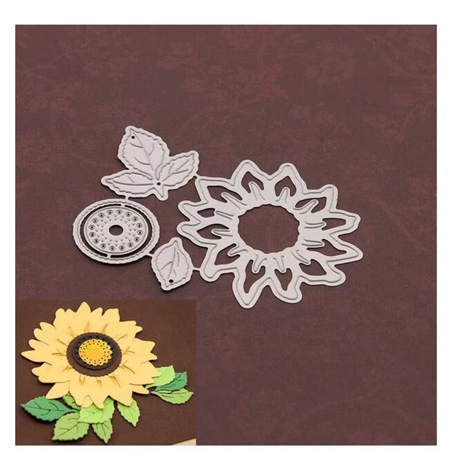 Metall Stanzform Pflaumenblüte und Lotusblume in Silber für DIY Scrapbooking und Papierdekoration - Bild 4