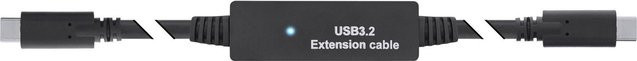 InLine USB 3.2 Gen.1 Aktiv-Kabel mit USB-C auf USB-C Stecker in Schwarz, Länge: 5 m - Bild 1