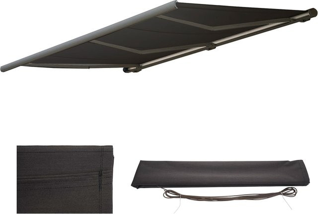 MCW Ersatz-Bezug für Markise H124 Vollkassette aus Polyester in Anthrazit B: 5 m, H: 3 m - Bild 1