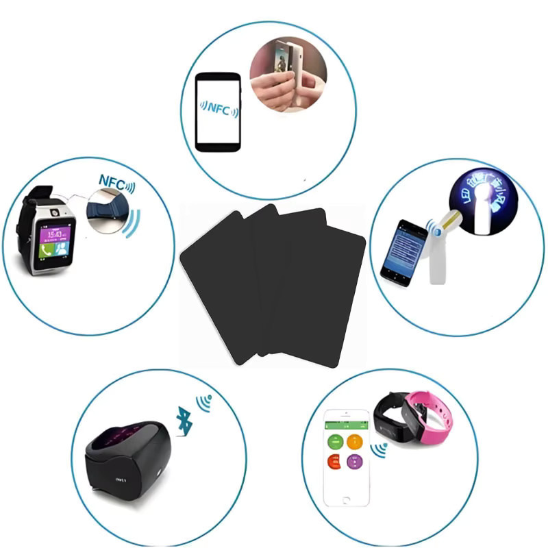 YEVERAXIN Ntag216 Blanko NFC-Karten, schwarze PVC-Tags, 13,56 MHz, ISO14443A, RFID, 888 Bytes, kompatibel mit NFC-fähigen Telefonen - Bild 3
