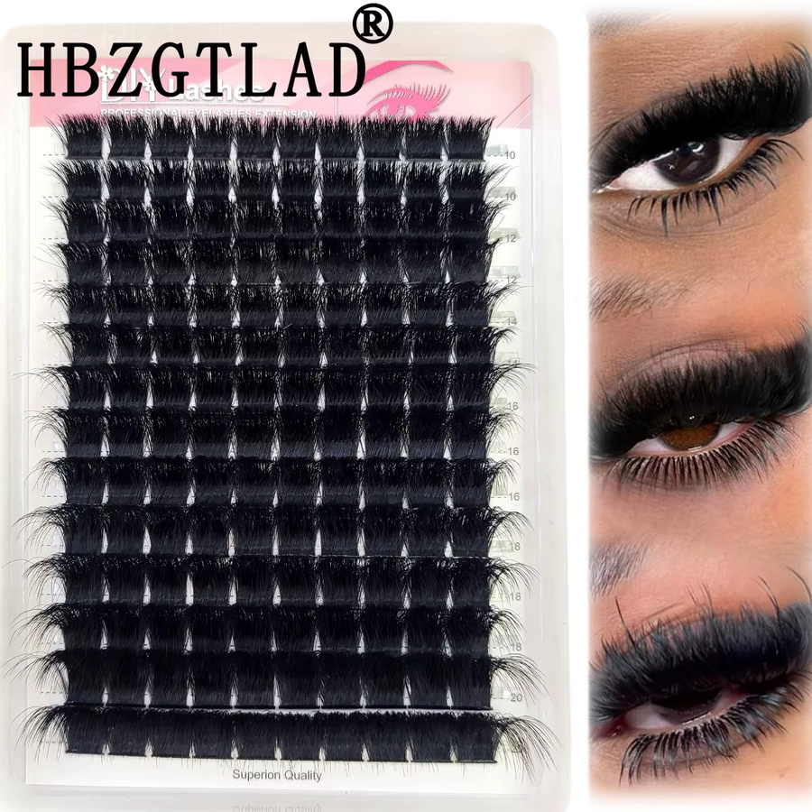AMSDCN Wimpernbüschel, Russische D-Curl, 10-20mm, 0,07mm, Gemischte Länge - Bild 2