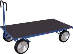 VARIOfit Handpritschenwagen ohne Bordwand in Blau mit Vollgummibereifung, B/T: 120 x 80 cm, Traglast 1.000 kg - Bild 1