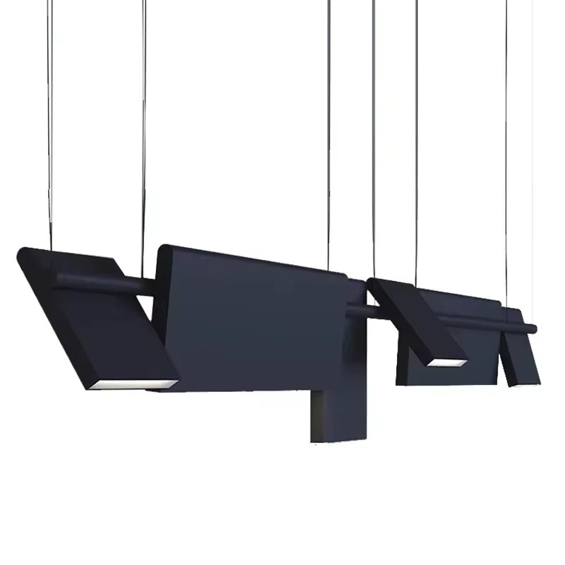 VIGOUS Moderne minimalistische LED-Pendelleuchte in Schwarz, drehbare Hängelampe aus Metall für Büro, Esszimmer oder Bar - Bild 5