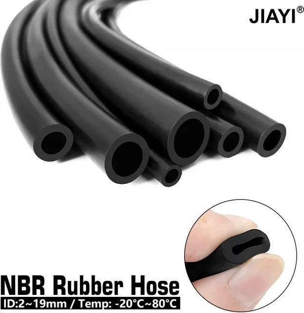 3M Kraftstoffschlauch aus schwarzem NBR Nitril-Gummi, ölbeständig, Innendurchmesser: 2,5 mm, Länge: 50 cm, für Auto, PKW und Motorrad geeignet - Bild 1