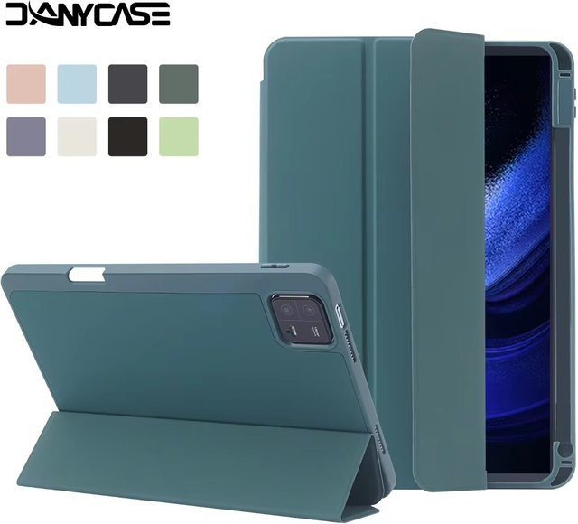 Schutzhülle für Xiaomi Pad 6, Pad 6 Pro, Mi Pad 7 und Mi Pad 7 Pro 11 Zoll mit Awake Schlaf-Abdeckung in Schwarz - Bild 1
