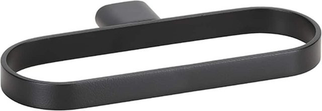 Brillantbad BORGANIC BLACK Handtuchring aus Edelstahl in Schwarz, B/H/T: 11,2 x 22,0 x 2,0 cm - Bild 1