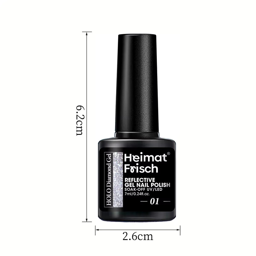 Heimat Frisch Nagelgel, Silber, Schimmernd, 7 ml - Bild 4