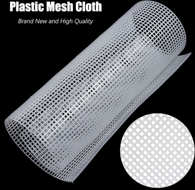 Generic Kunststoff-Mesh-Stoff in Schwarz für DIY-Handwerksprojekte wie Taschen und Teppiche - Bild 1