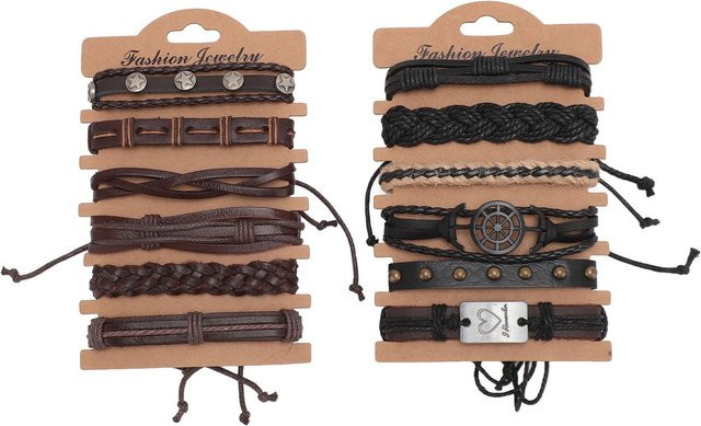 Neoglint Armband Set, PU Leder, brown, Unisex - Bild 1