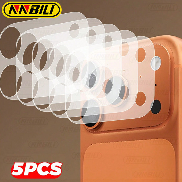 NNBILI 5er-Pack Matte Objektivschutzfolie für iPhone 17 Pro Max, iPhone 17 Pro, iPhone 18 Pro Max und iPhone 18, Transparent, Anti-Fingerabdruck und Kratzfest - Bild 1