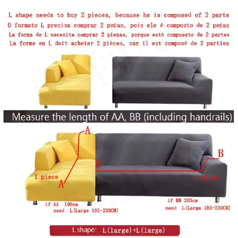 DZQ Elastischer Sofa Bezug aus Stretch-Milchseide für dein Wohnzimmer in verschiedenen Farben - Bild 4