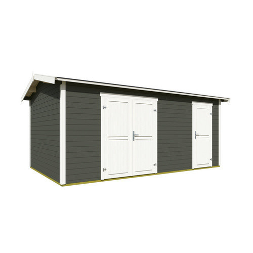 Lasita Gartenhaus Tuvalu XL mit Satteldach in Grüngrau lasiert, B/H/T: 540 x 250,8 x 331,2 cm - Bild 2