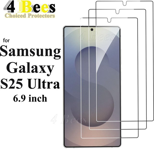 Samsung Galaxy S25 Ultra 5G Displayschutzfolie aus gehärtetem Glas, transparent, 2–5 Stück - Bild 1