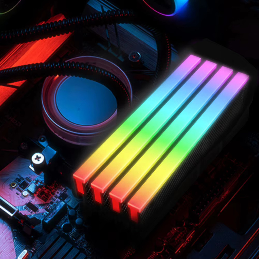 ALLOET ARGB DDR Kühlkörper aus Aluminiumlegierung mit Thermischem Silikonpad, Schwarz, 5V 3PIN, passiv, für DDR2 DDR3 DDR4 DDR5 Desktop-Computer - Bild 2