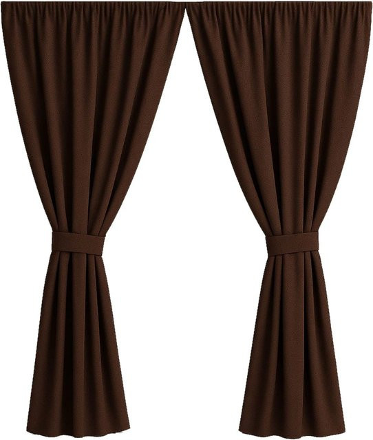 Setgarden Curtain Garden Outdoor Vorhang Braun, 2 Stück, B: 155 cm, H: 240 cm - Bild 1