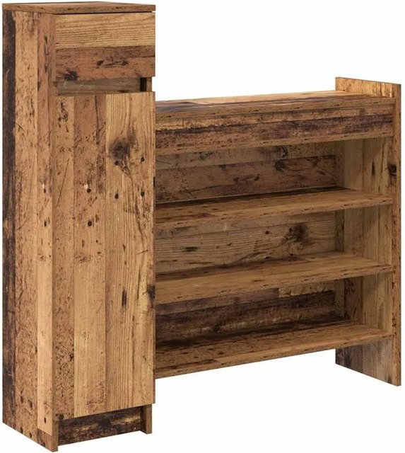 vidaXL Schuhschrank Altholz-Optik in Braun mit Tür, B/T/H: 100,5 x 28 x 100 cm - Bild 1