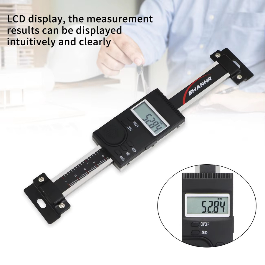 SHANHR Vertikale Lineare Skala für digitale DRO Quill Kits und Bridgeport-Anzeigen, Messschieber-Lineal in den Größen 100 mm, 150 mm, 200 mm und 300 mm - Bild 3