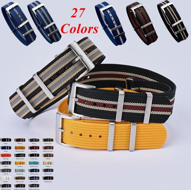 HQ Uhrenarmband Textil/NATO, mehrfarbig, Unisex - Bild 1