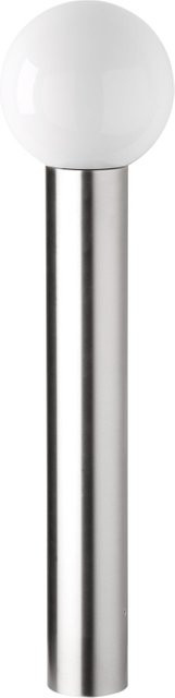 Outdoor-Stehleuchte AQUA BALL moderne Kugelleuchte aus Edelstahl und Glas in Grau und Silber mit E27 Fassung und IP44 Schutzklasse - Bild 1