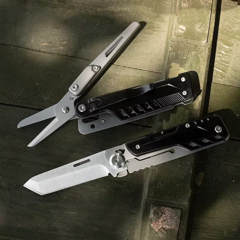 Bhbt 6 in 1 Multifunktions-Multitool in Silber mit Schere, abnehmbarem Messer und Schraubendreher für Outdoor und EDC - Bild 2