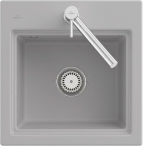 Villeroy & Boch Spüle Subway Style 50 S in Grau mit Ablaufrinne und Exzenterschaltung, rechts - Bild 1