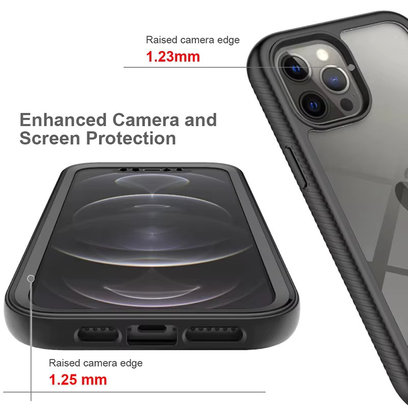 360° Vollschutz Displayschutzfolie und transparente Hülle für iPhone 11 12 13 14 15 16 17 Pro Max Plus und Air Modelle - Bild 5