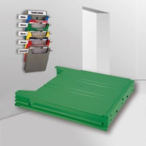 Eichner Wandsortierer BIG Ablagefach für A4 Belege, grün, B: 26,2 cm, T: 4,2 cm, H: 30,2 cm - Bild 1