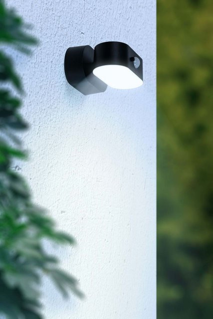 I-Glow LED-Solar-Gartenleuchte 2er-Set mit Bewegungsmelder und Dämmerungssensor in Weiß - Bild 1