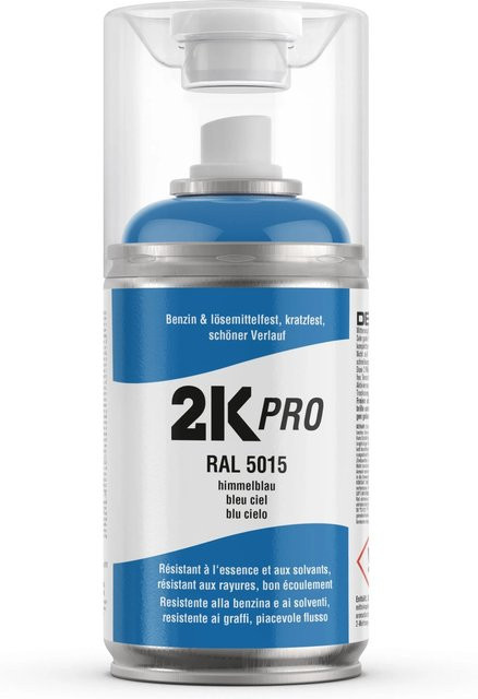 2K PRO Spraydose Himmelblau RAL5015 Glanz 250ml für Metall und Synthetikhars - Bild 1