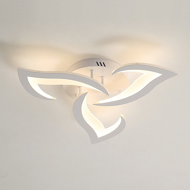 36W LED-Deckenleuchte in Blumenform mit 3 Leuchten aus Acryl, warmweißes Licht 3000K, Farbe: Weiß - Bild 1