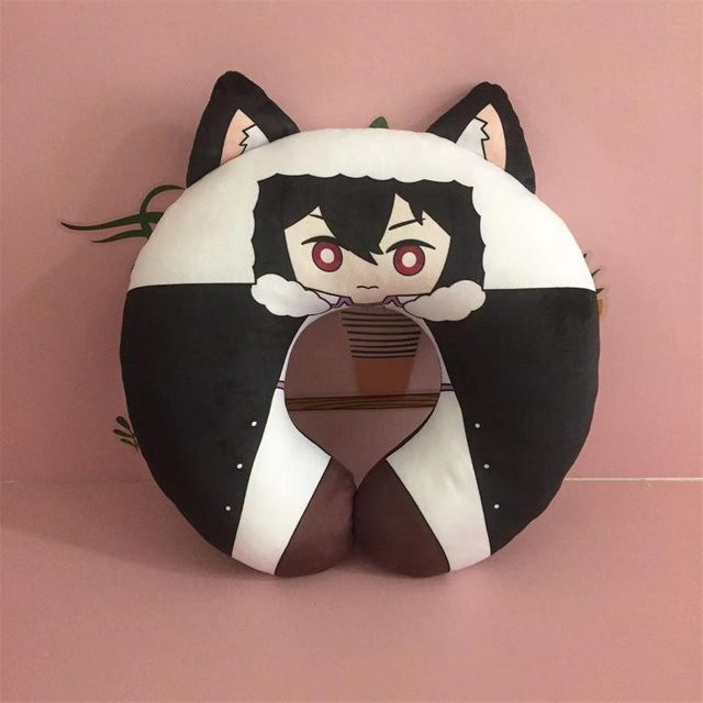 WW Clothing Bungou Stray Dogs Edogawa Rampo Cosplay Nackenkissen, U-förmiges Plüschkissen für Reisen, Multicolour, Breite: 32 cm - Bild 1