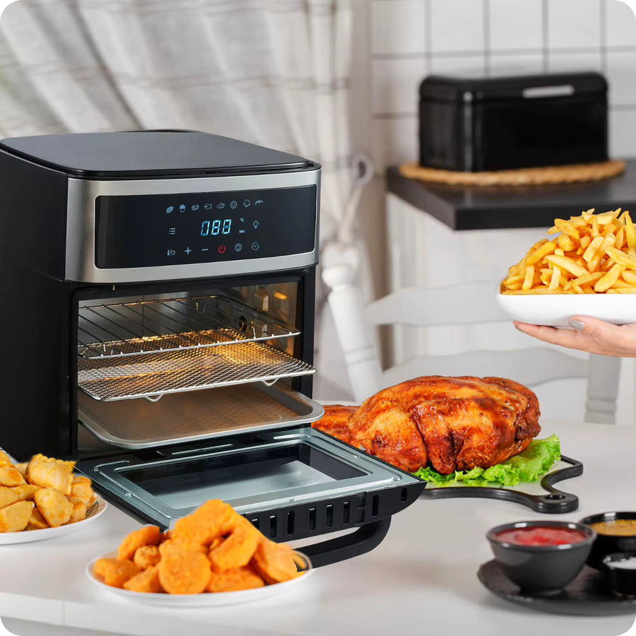 Adler Ofen Fat Free 13L in Schwarz mit 2500W, 8-in-1-Funktion, Konvektion und LED-Anzeige - Bild 3