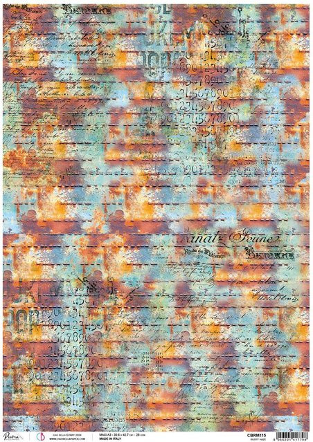Motiv-Strohseide Ciao Bella Coral Reef - Rusty in Multicolor, Format A3 - Bild 1