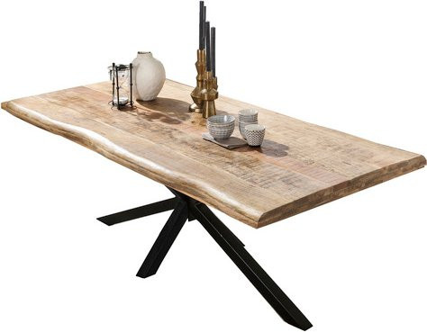 SIT Esstisch TABLES & CO aus Mango-Holz in Braun und Schwarz, Höhe: 77 cm, Tiefe: 90 cm - Bild 1