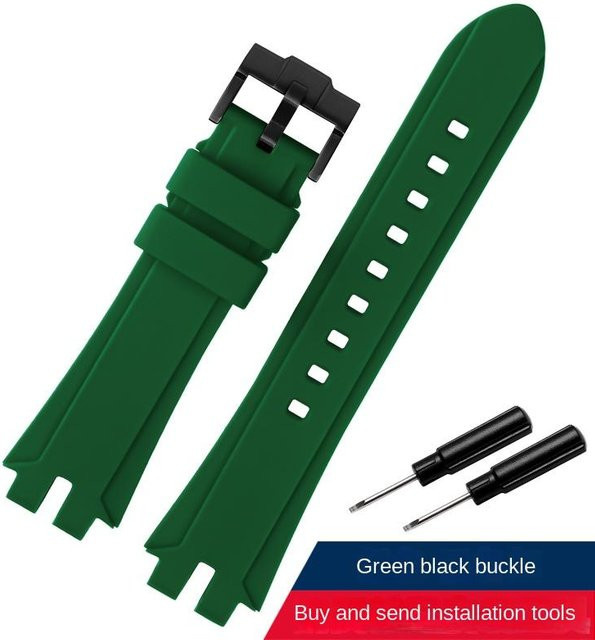 Casio Uhrenarmband Silikon, Schwarz, Herren - Bild 1