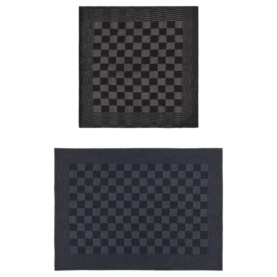 vidaXL 10-teiliges Handtuch-Set aus Baumwolle in Schwarz und Grau - Bild 2