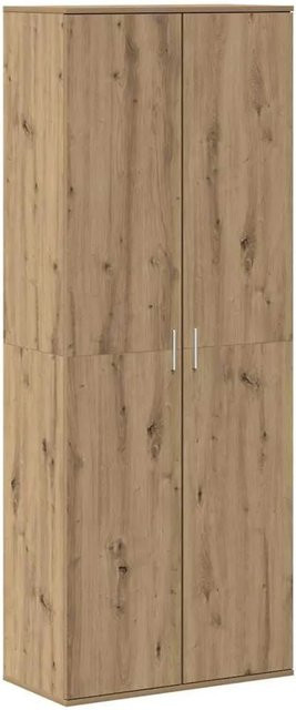 vidaXL Highboard Artisan-Eiche in Braun mit Schranktüren und Regalfächern, B/T/H: 70 x 33,5 x 180 cm - Bild 1