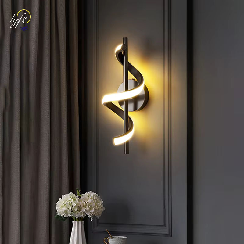 Lyfs LED Wandlampe im Nordic Design für Wohnzimmer und Schlafzimmer, Gold/Messing, Warmweiß - Bild 3