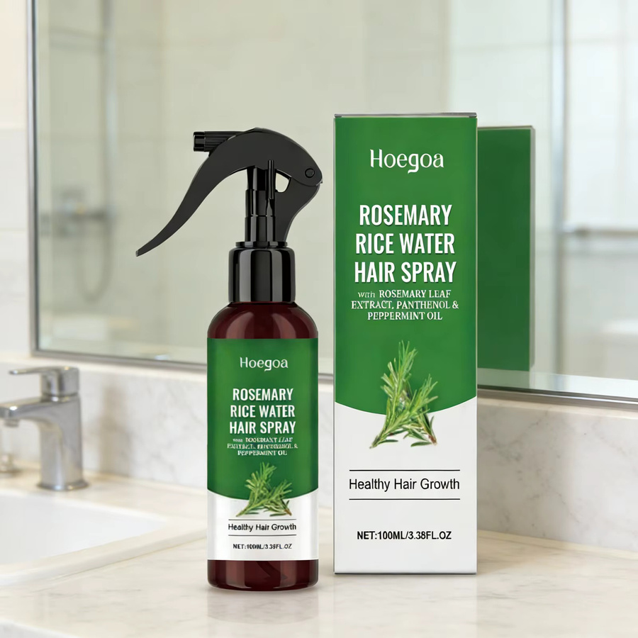 HOEGOA Haarwuchsspray, 100 ml, Herren, mit Rosmarin, Reiswasser und Pfefferminzöl - Bild 3