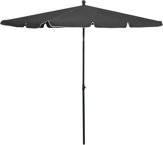 furnicato Sonnenschirm mit Mast in Anthrazit B: 210 cm, T: 140 cm - Bild 1