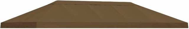 vidaXL Pavillon-Blendenbezug aus Polyester in Taupe, B: 6 m, H: 3 m - Bild 1