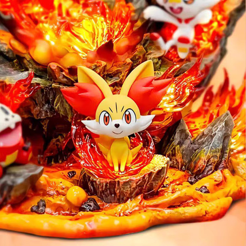 Bandai Pokémon Glurak-Evolution Familie, PVC-Statue, 32cm - Bild 3