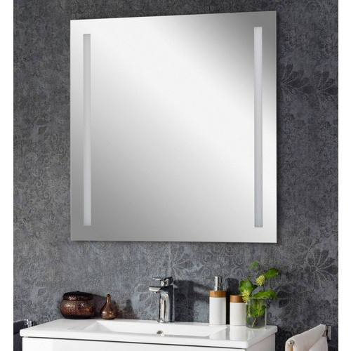 Fackelmann Spiegelelement MIRRORS mit LED-Beleuchtung Linear, Grau, B: 80 cm, H: 75 cm, T: 2 cm - Bild 2