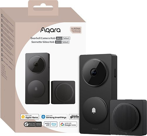 Aqara Smart Video Doorbell G410 Türklingel Kamera Hub mit 2K Auflösung Schwarz - Bild 2