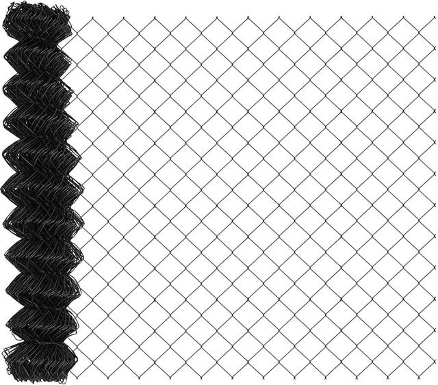 vidaXL Kettenzaun aus Stahl in Grau, B: 25 m, H: 1,2 m - Bild 1