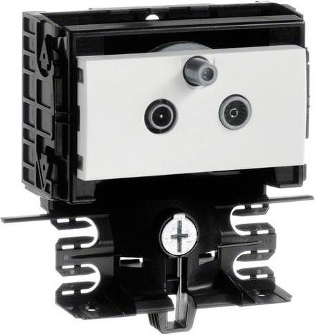 Hager Elektro-Sockelleisten-Zubehör Geräteeinsatz für Antenne und SAT in Weiß - Bild 1