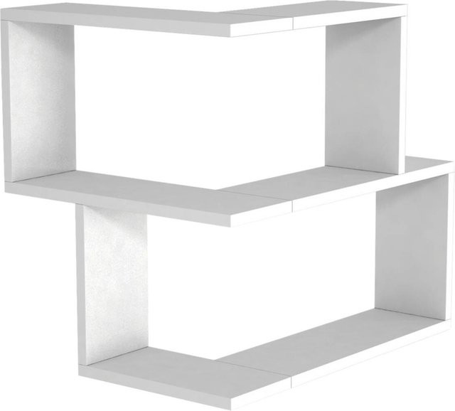 Wandregal Bulut weiß modern B/H/T: 59,5 x 55,4 x 45 cm - Bild 1